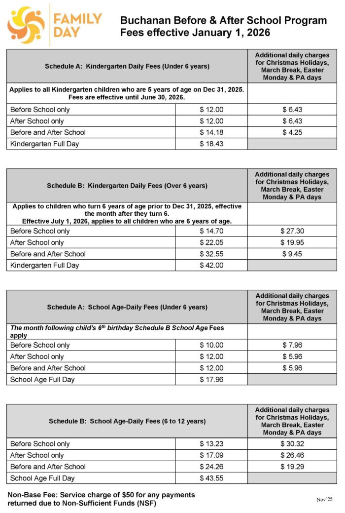 Click here to download a cop of Buchanan Before & After School Program Fees