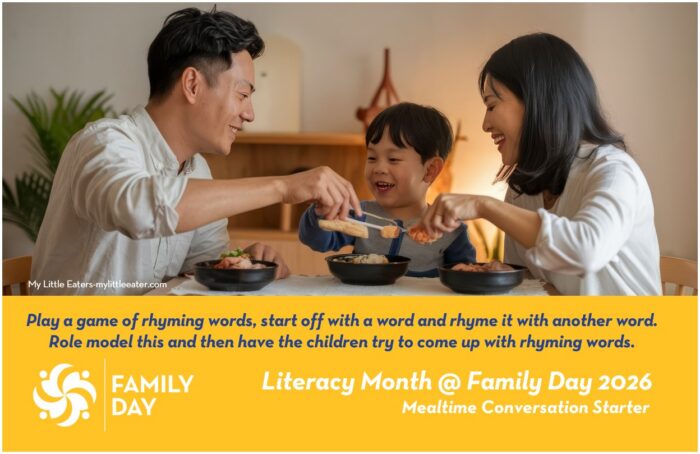 Click to download a printable copy of one of Family Day's 2026 Family Literacy Month Mealtime Conversation Cards.